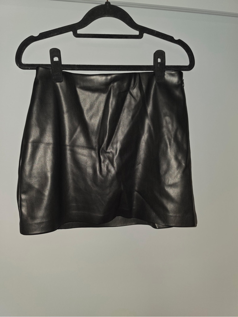 Abercrombie & Fitch Black Faux Leather Mini Skirt